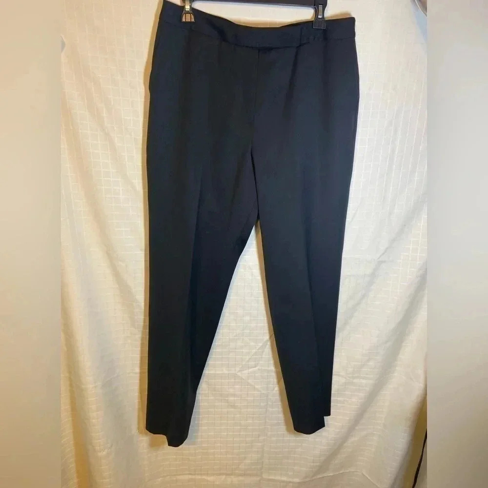 Womens Talbots Dress Wool Pants Size 12 Black  Straight Leg